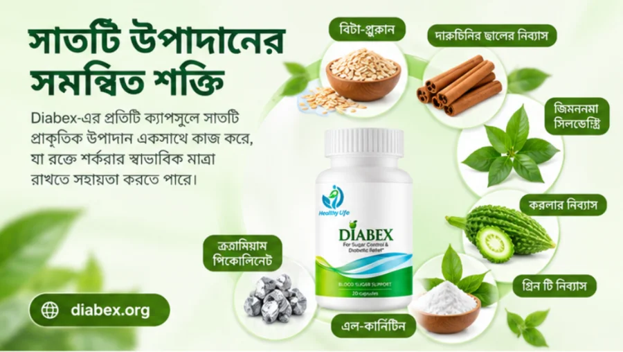 Diabex — সাতটি উপাদানের সমন্বয়